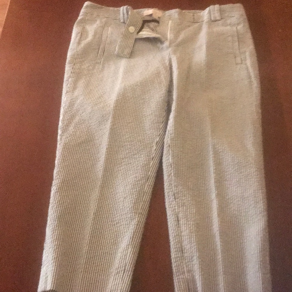 The Loft Cute searsucker capris.
